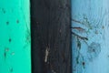 three multicolored blue black turquoise old woods