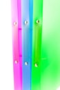 Three multicolored folders Royalty Free Stock Photo