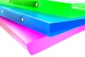 Three multicolored folders Royalty Free Stock Photo