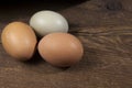 Three natural eggs Royalty Free Stock Photo