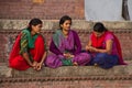 Three Nepalese women, Kathmandu Nepal Royalty Free Stock Photo