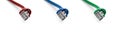 Three Network Utp Cable, Studio shot, on White Background Royalty Free Stock Photo
