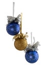 Three new year balls isolated