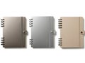Three notebooks in different colors Royalty Free Stock Photo