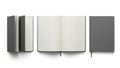 Three notebooks in different views Royalty Free Stock Photo
