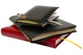 Three notebooks (organizers) and jell pen. Royalty Free Stock Photo