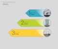 Three number banners, construction and engineering infographics, graph, color data columns with 3 options, web design. Ar