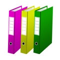 Three office folders