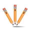 Three office pencil. drawing tools