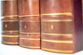 Three old books in leather covers volume 2