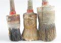 Three old brushes Royalty Free Stock Photo