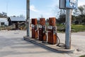 Old Gas Pumps in Cherokee Texas Royalty Free Stock Photo