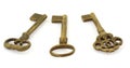 Three old keys #2 Royalty Free Stock Photo