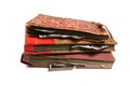 Three old photo albums Royalty Free Stock Photo