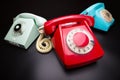 Three old telephones Royalty Free Stock Photo