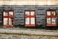 Three old vintage windows Royalty Free Stock Photo