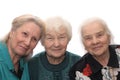 Three old women smiling Royalty Free Stock Photo