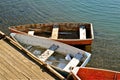 Wooden old row boats Royalty Free Stock Photo