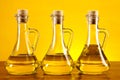 Three olive bottles