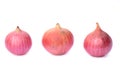 Three onion isolated with white background