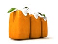 Three orange juices Royalty Free Stock Photo