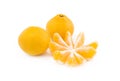 Three Orange mandarins