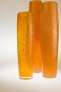 Three orange vases Royalty Free Stock Photo