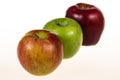 Three organic apples Royalty Free Stock Photo