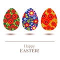 Three ornate easter eggs