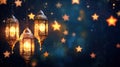 Three ornate lanterns with intricate patterns