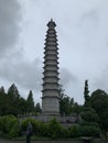 The three pagodas of Chongsheng Temple in Dali city of China