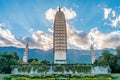 Three Pagodas of Chongsheng Temple in Dali, Yunnan, China Royalty Free Stock Photo