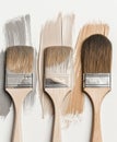 Three Paint Brushes With Different Shades of Paint