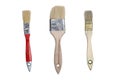 Three paint brushes isolated