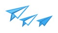 Three Paper Airplanes Icon for Creativity and Ideas, vector design Generative AI Royalty Free Stock Photo