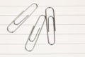 Three paper clips Royalty Free Stock Photo