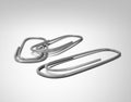 Three paper clips Royalty Free Stock Photo