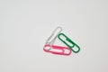 Three paper clips. Royalty Free Stock Photo