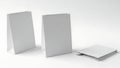 Three paper standups on white surface Royalty Free Stock Photo