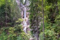 Three-part Lower Martuljek Waterfall in the Julian Alps, Slovenia