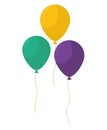 three party balloons