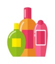 Three Patterns of Bottles Vector Illustration Royalty Free Stock Photo