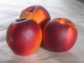 Three peaches Royalty Free Stock Photo