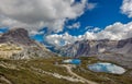 Three peaks. National Park Tre Cime di Lavaredo. Dolomites, South Tyrol, Italy Royalty Free Stock Photo