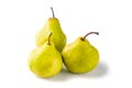 Three pears isolated on white background Royalty Free Stock Photo