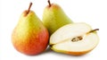 Three pears are on a white background Royalty Free Stock Photo