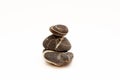 Three pebble stones isolated Royalty Free Stock Photo