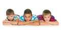 Three pensive children Royalty Free Stock Photo