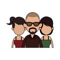 three people cartoon icon image Royalty Free Stock Photo