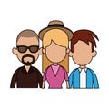 three people cartoon icon image Royalty Free Stock Photo